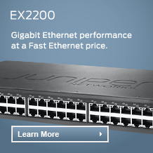EX2200: rendimiento de Gigabit Ethernet al precio de Fast Ethernet
