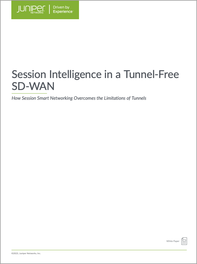 Session Intelligence in a Tunnel-Free SD-WAN 
