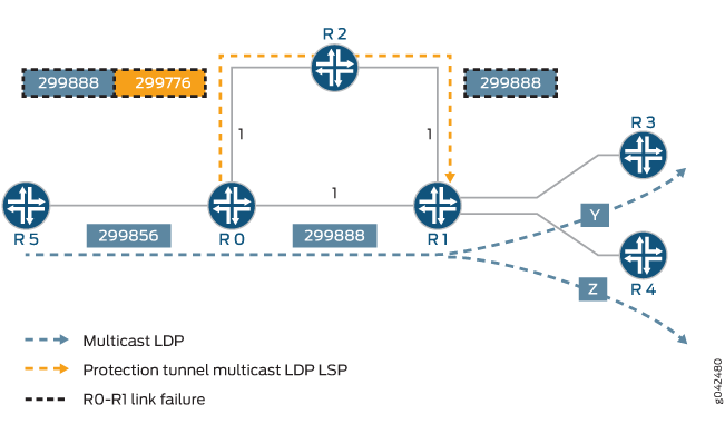 Multicast-LDP-Label-Betrieb
