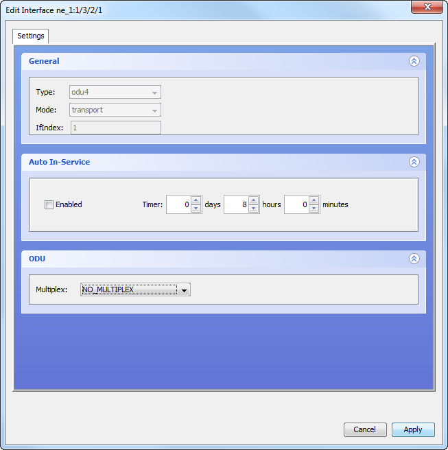 BTI7800 Series Edit Interface (ODU4)