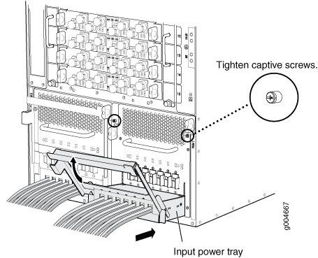 Installing
an Input Power Tray