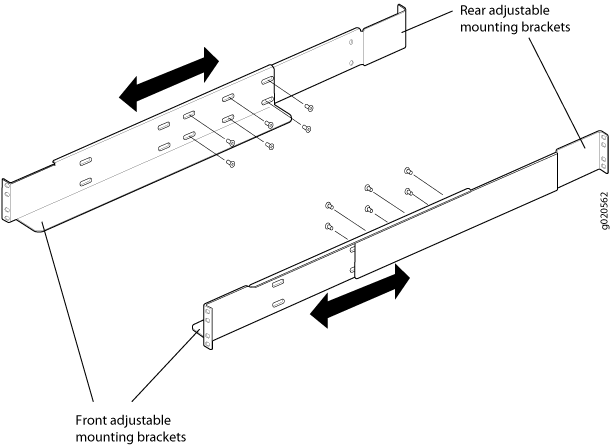 Adjustable Mounting
Brackets for Four-Post Rack Installation
