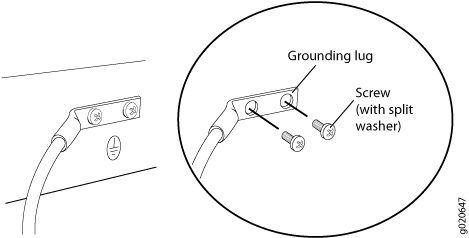 Connecting a Grounding Cable to an EX Series Switch