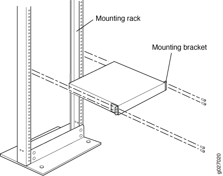 Mounting the Switch
on Two Posts in a Rack