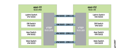 Overlay Tunnels and Multicast Groups