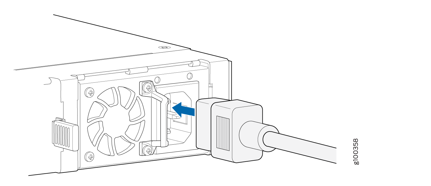 Connecting an AC Power
Cord to an AC Power Supply in an TCX1000-ILA 