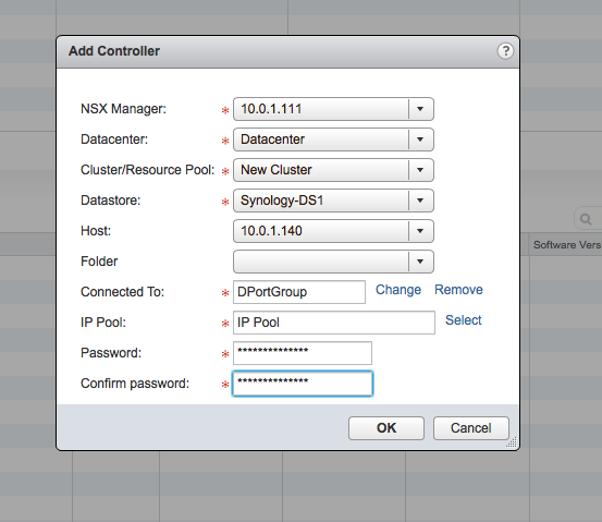 Adding the VMware NSX Controller