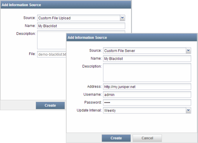 Using the Custom File Source for Allowlist
and Blocklists