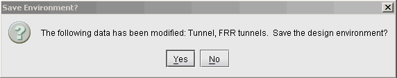 Click Yes to Save Auto-Tunnels