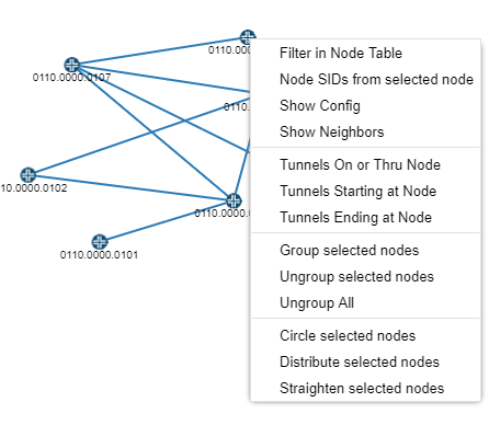 Right-Click Options for Nodes
or Groups