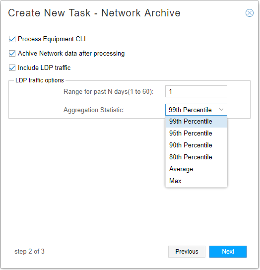 Create New Task–Network
Archive