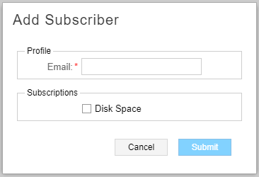 Add Subscriber Window