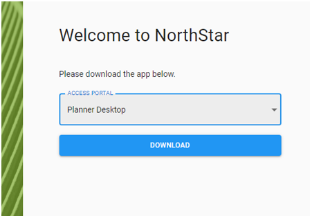 NorthStar Planner Desktop
Welcome Window