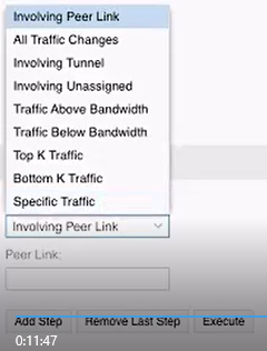 Traffic Change Test Options
for Execution Plan Steps