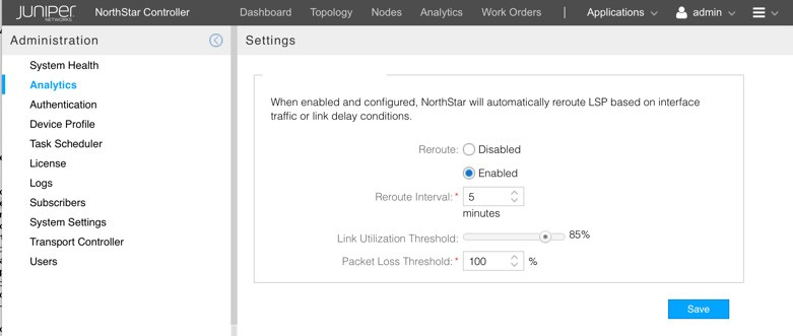 Enabling
Interface Traffic-based Reroute