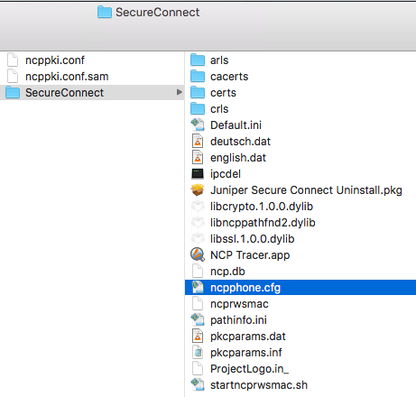 Juniper Secure Connect Directory