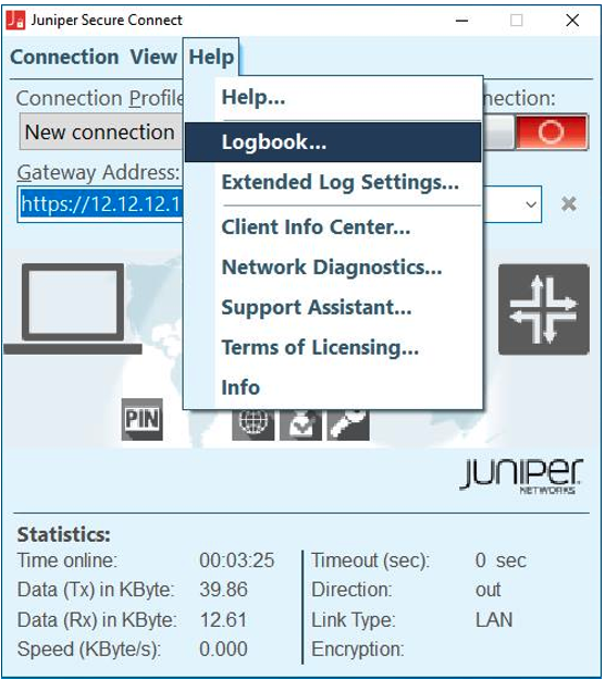 juniper network connect timed out