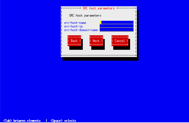 Sample SRC Configuration Wizard
Screen (SRC CLI)