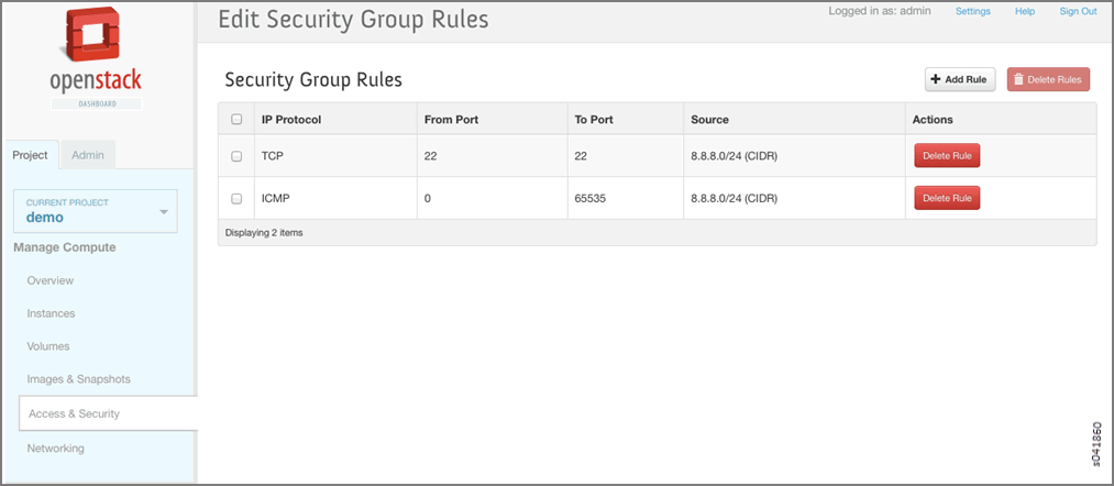 Edit Security Group Rules