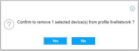 Delete Device Confirmation
Window