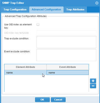 SNMP Trap Editor Advanced
Configuration Tab