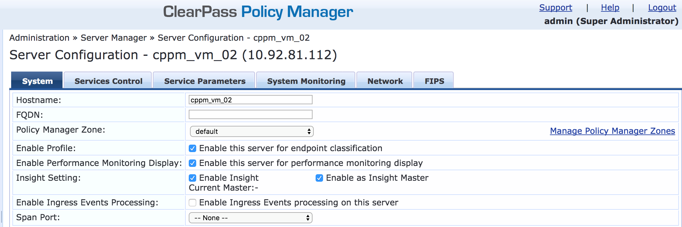 Enabling ClearPass Insight