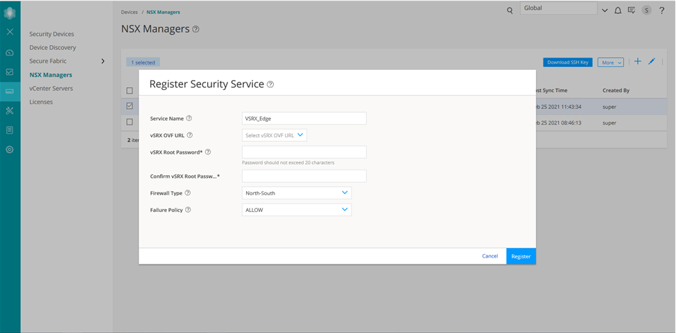 Register Security Service
Page