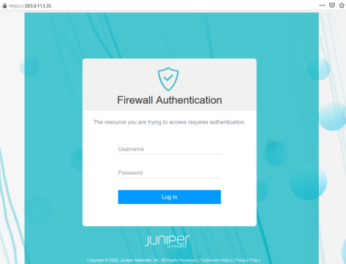 Example
Firewall Authentication Login Page