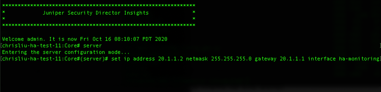 HA
Monitoring IP Address Configuration