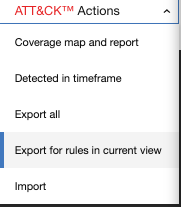 Export MITRE Mappings for All Rules or Just the Rules
in the Current View