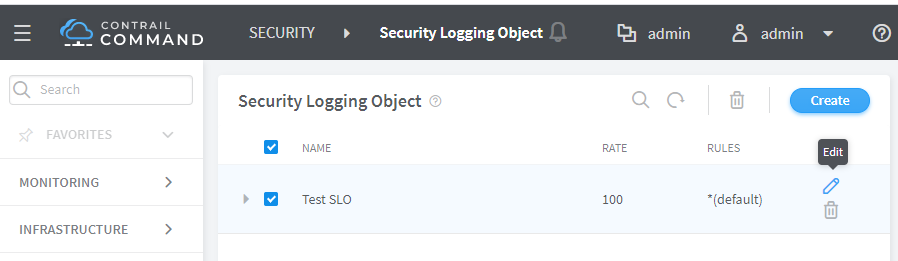 Edit Security Logging Object