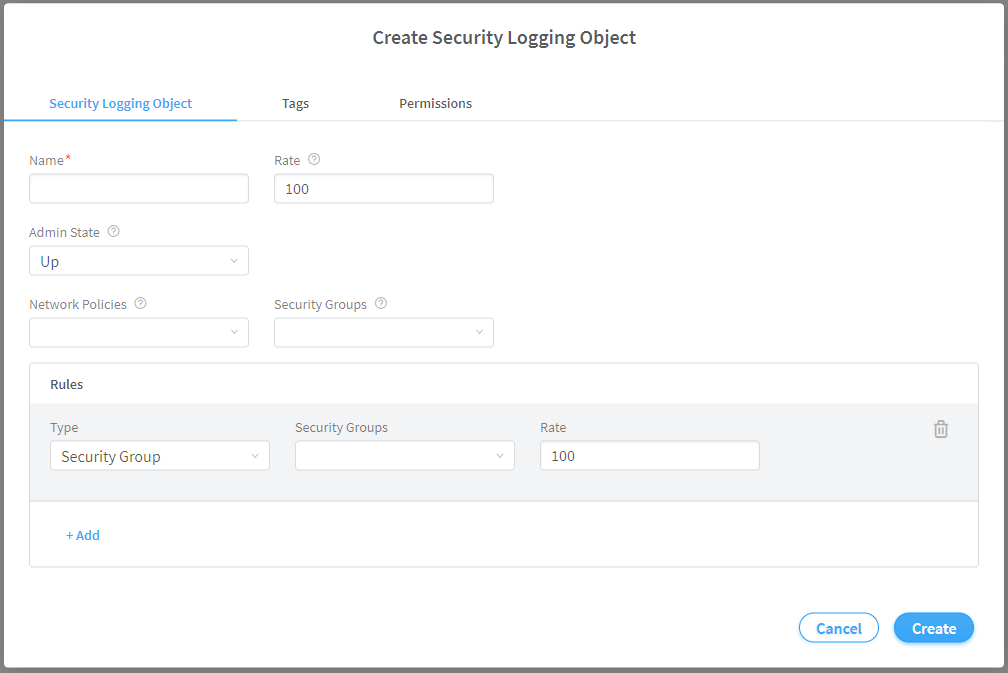 Create Security Logging Object