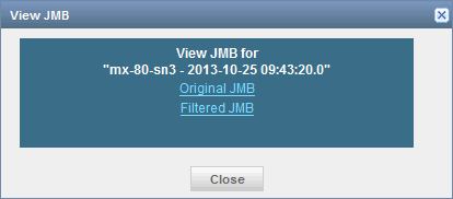 View JMB Dialog Box