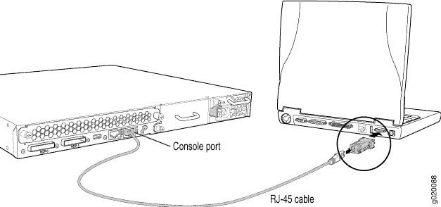 EX シリーズ スイッチのコンソール ポートに接続