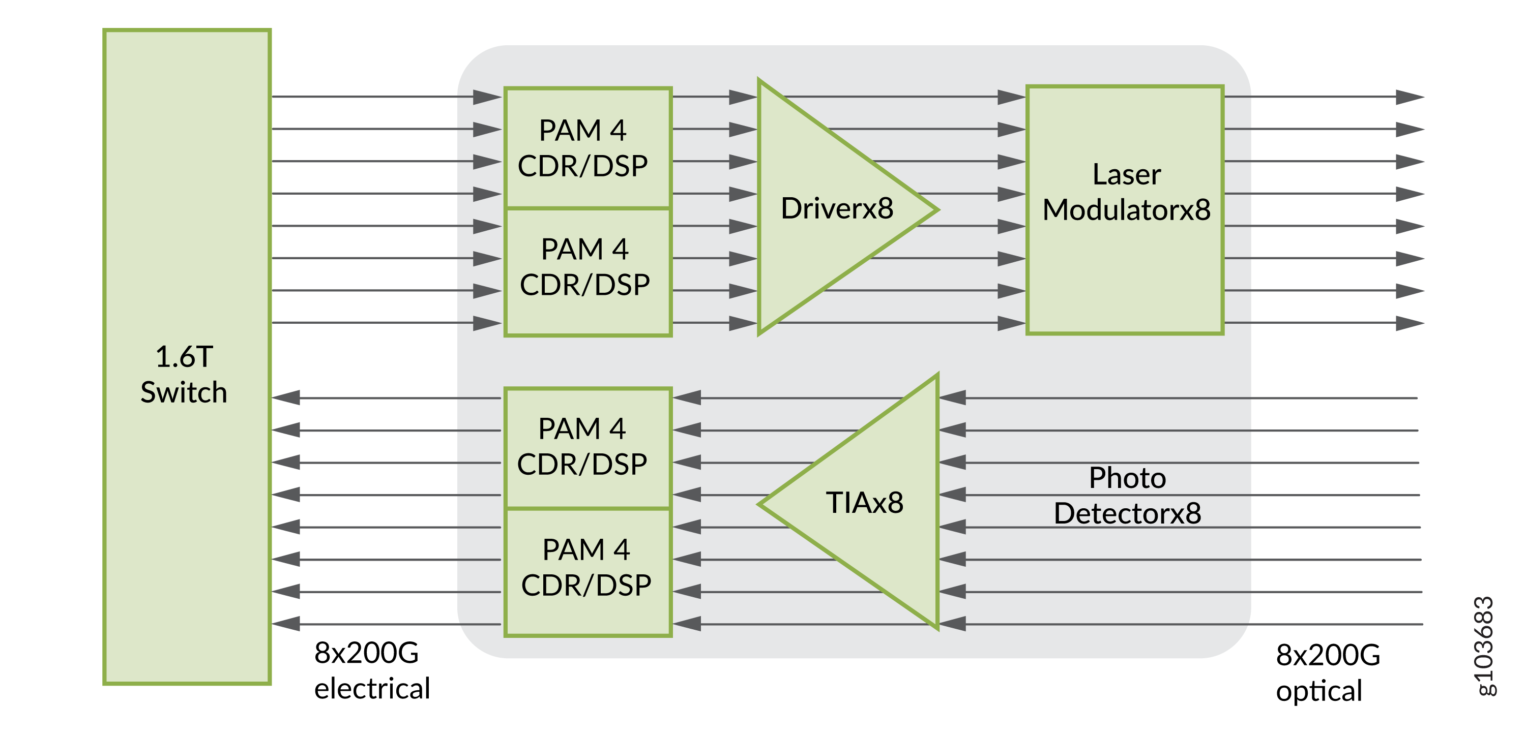 1.6T (X8) Transceiver Architecture