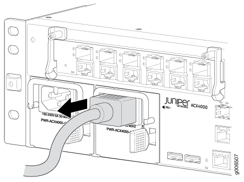 Removing an AC Power Cord