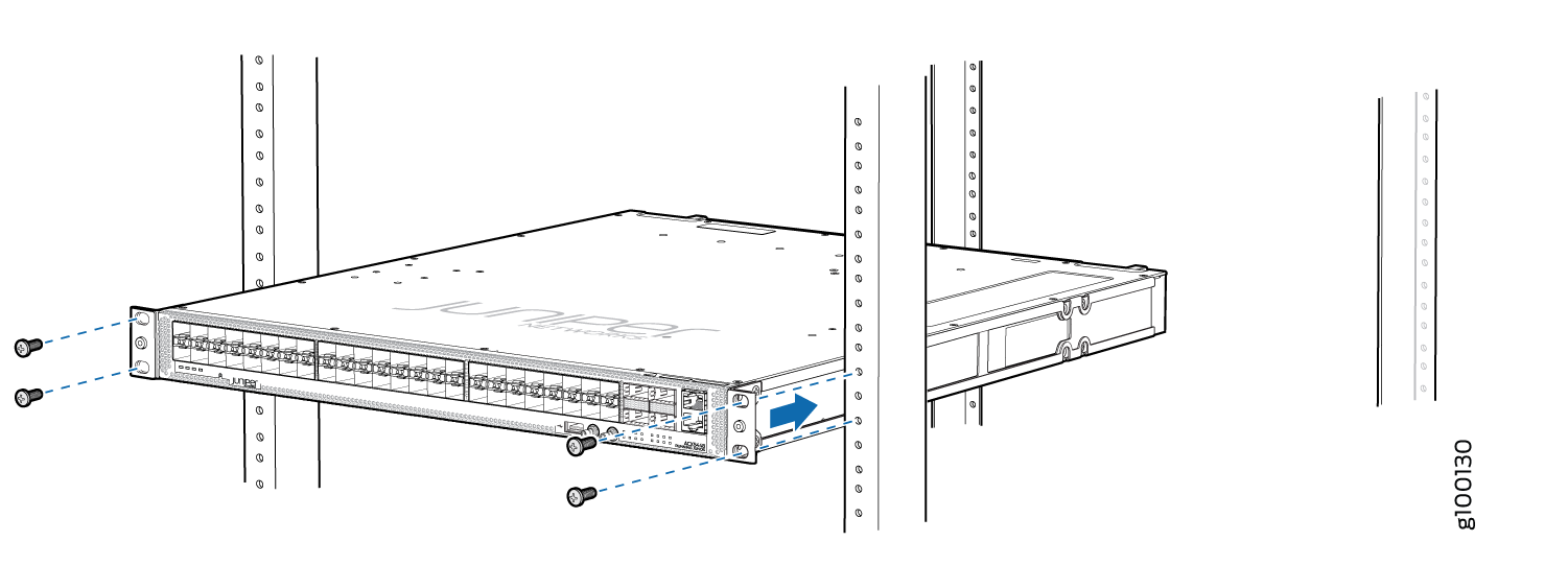 Install the ACX5448 Router in a Four-Post Rack