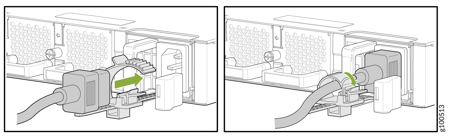 Install an AC Power Cord in an ACX5448 router