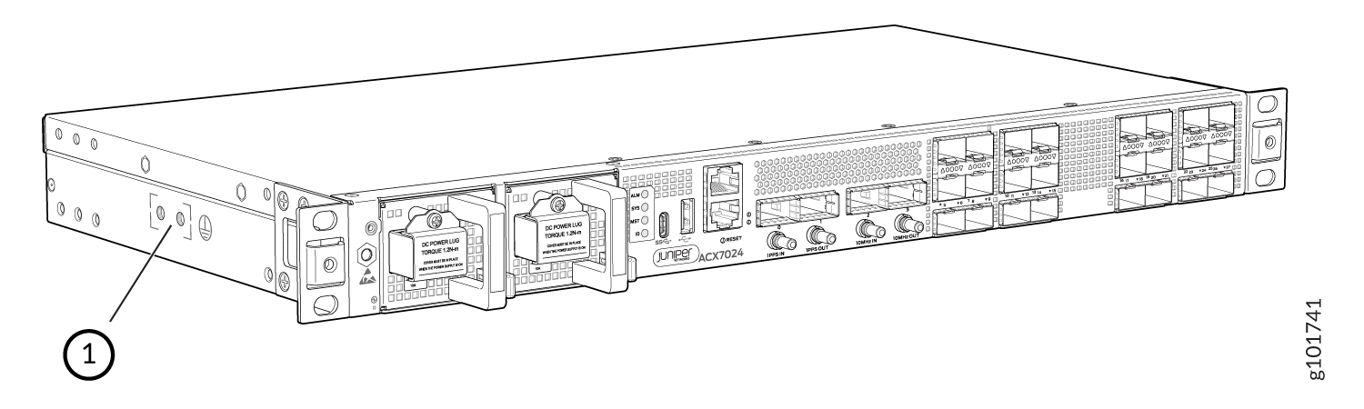 Grounding Point on the ACX7024 and ACX7024X Routers