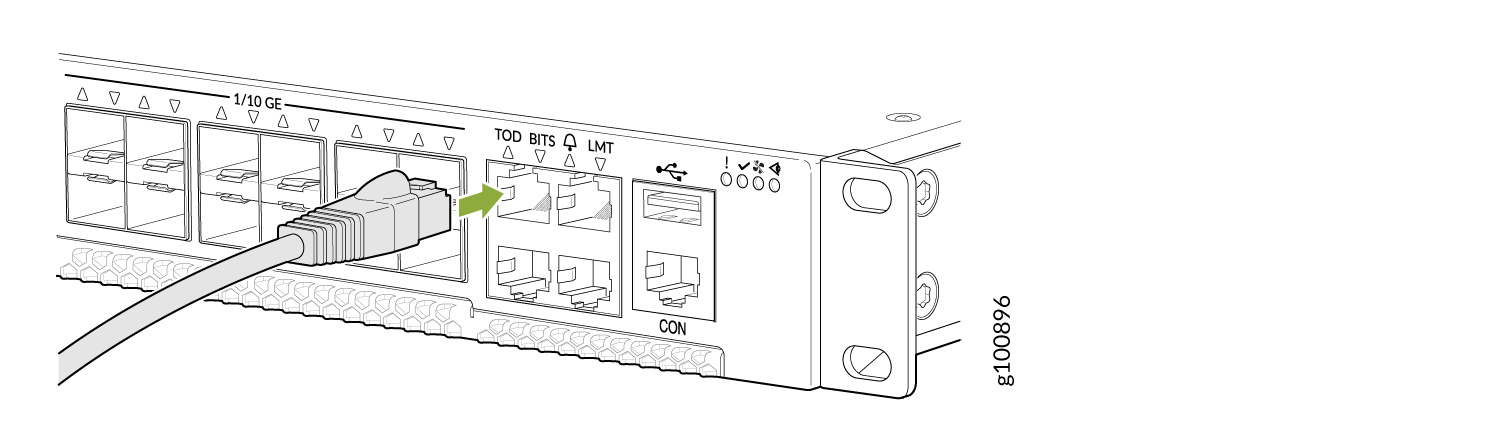 Connect the Alarm Port Cable to the Alarm Port on an ACX710 Router