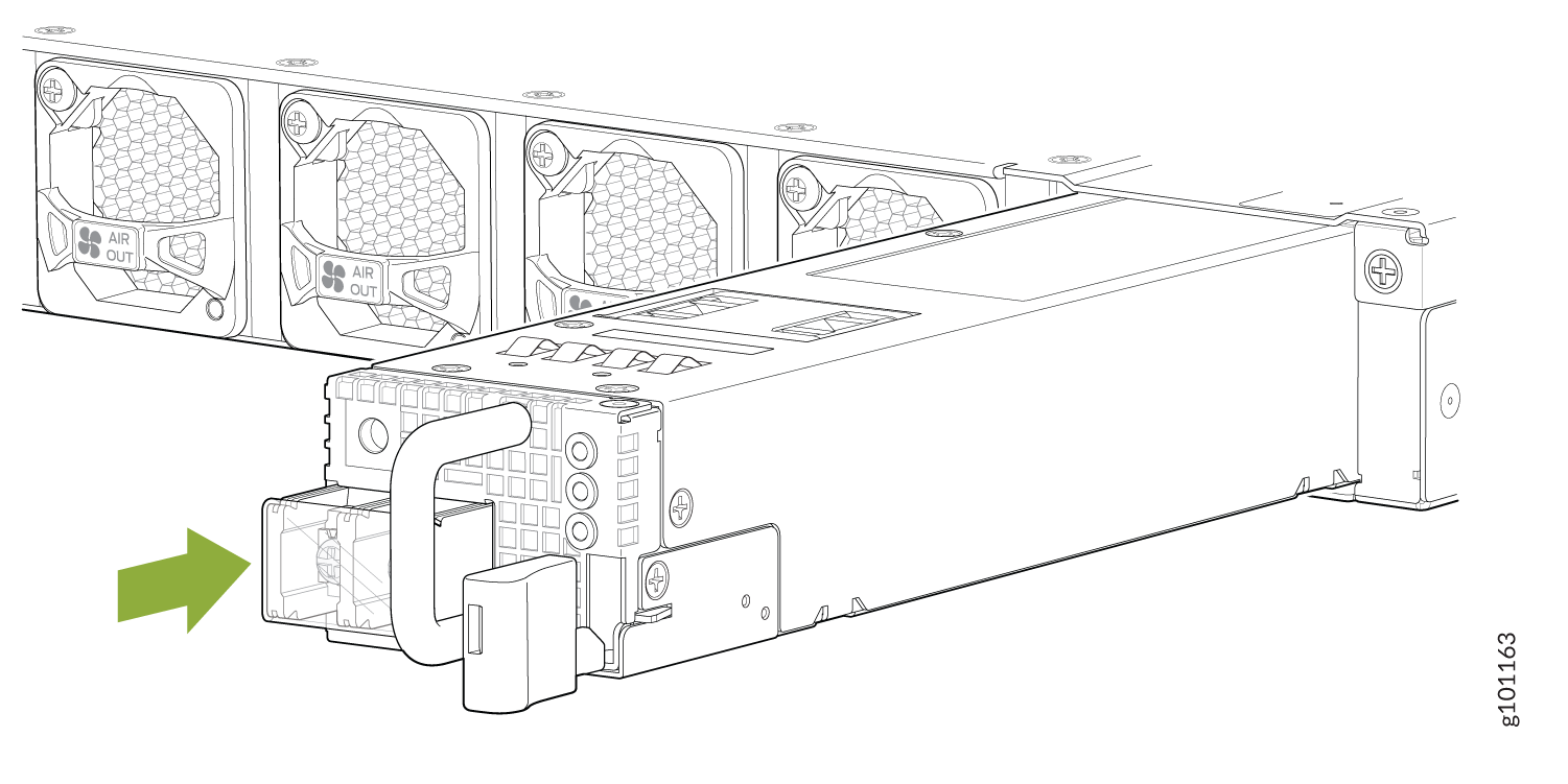 Install a DC PSM in an ACX7100-32C Router