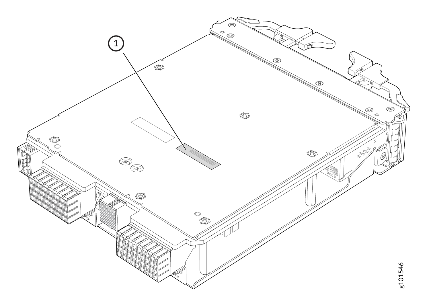 ACX7509 Flexible PIC Concentrator Serial Number Label