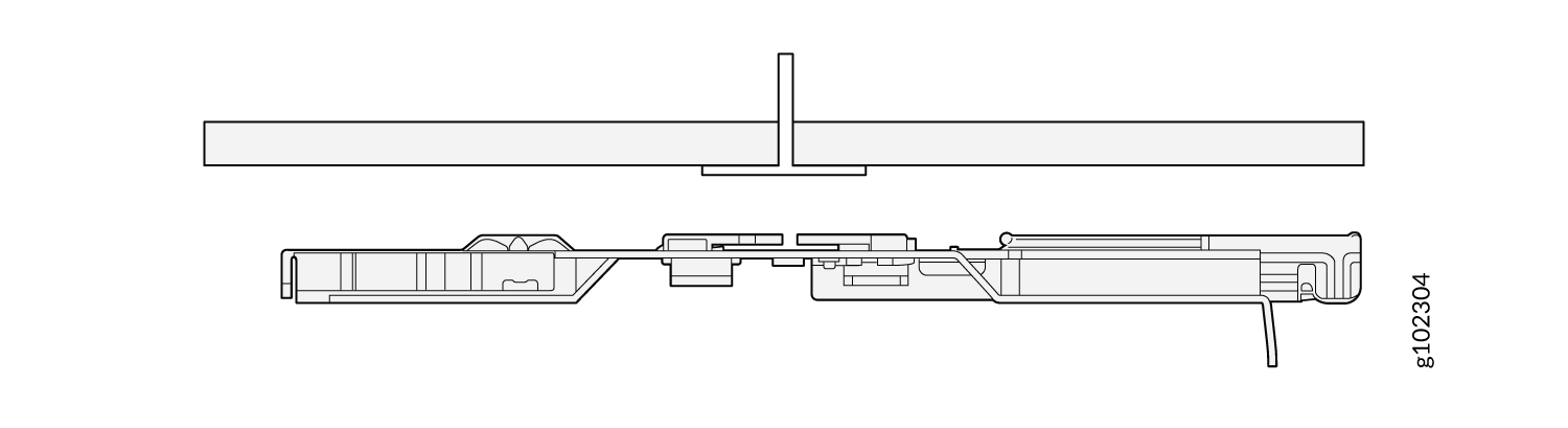 Align the Mounting Bracket (APBR-U) with a 9/16-in. or 15/16-in. T-Bar