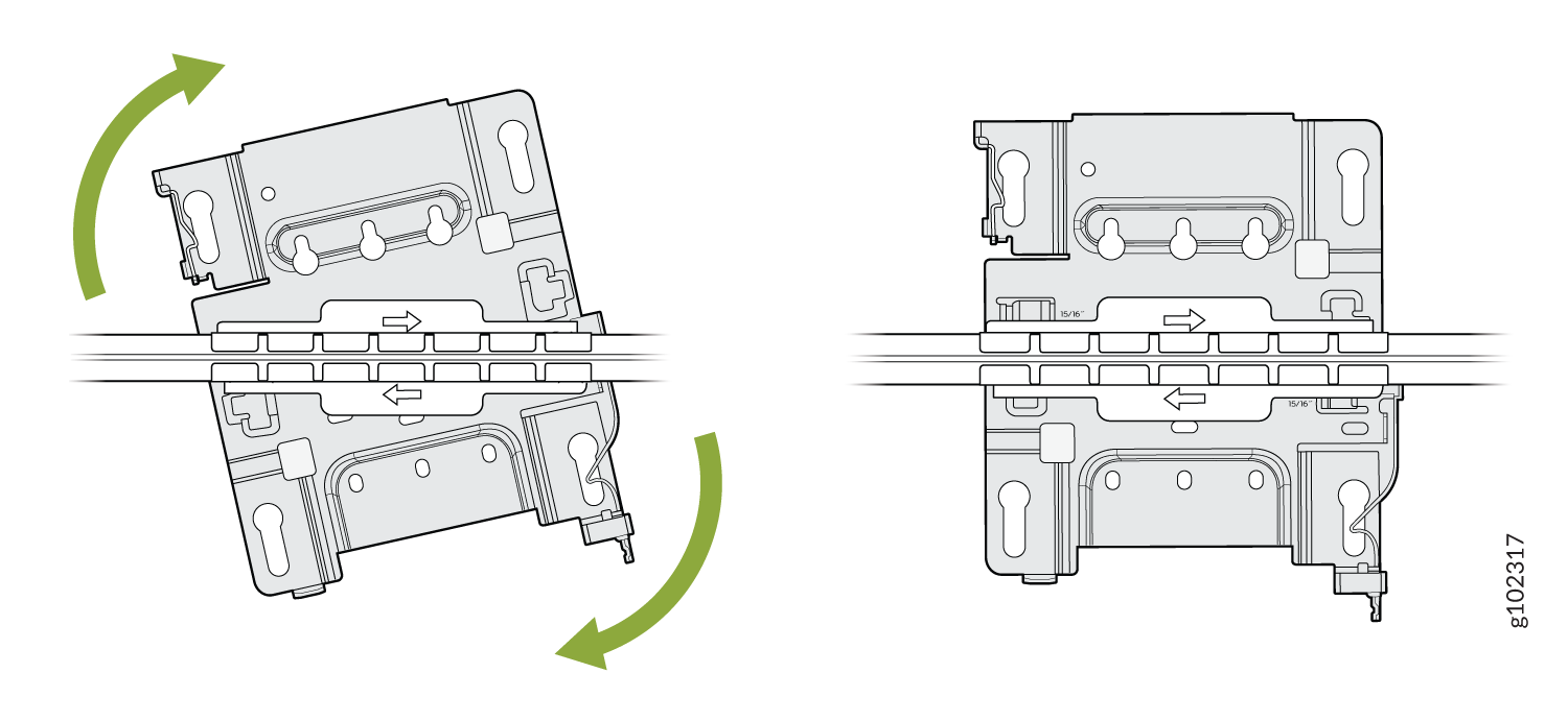 Attach the APBR-U Mounting Bracket to the APBR-ADP-CR9 Adapter