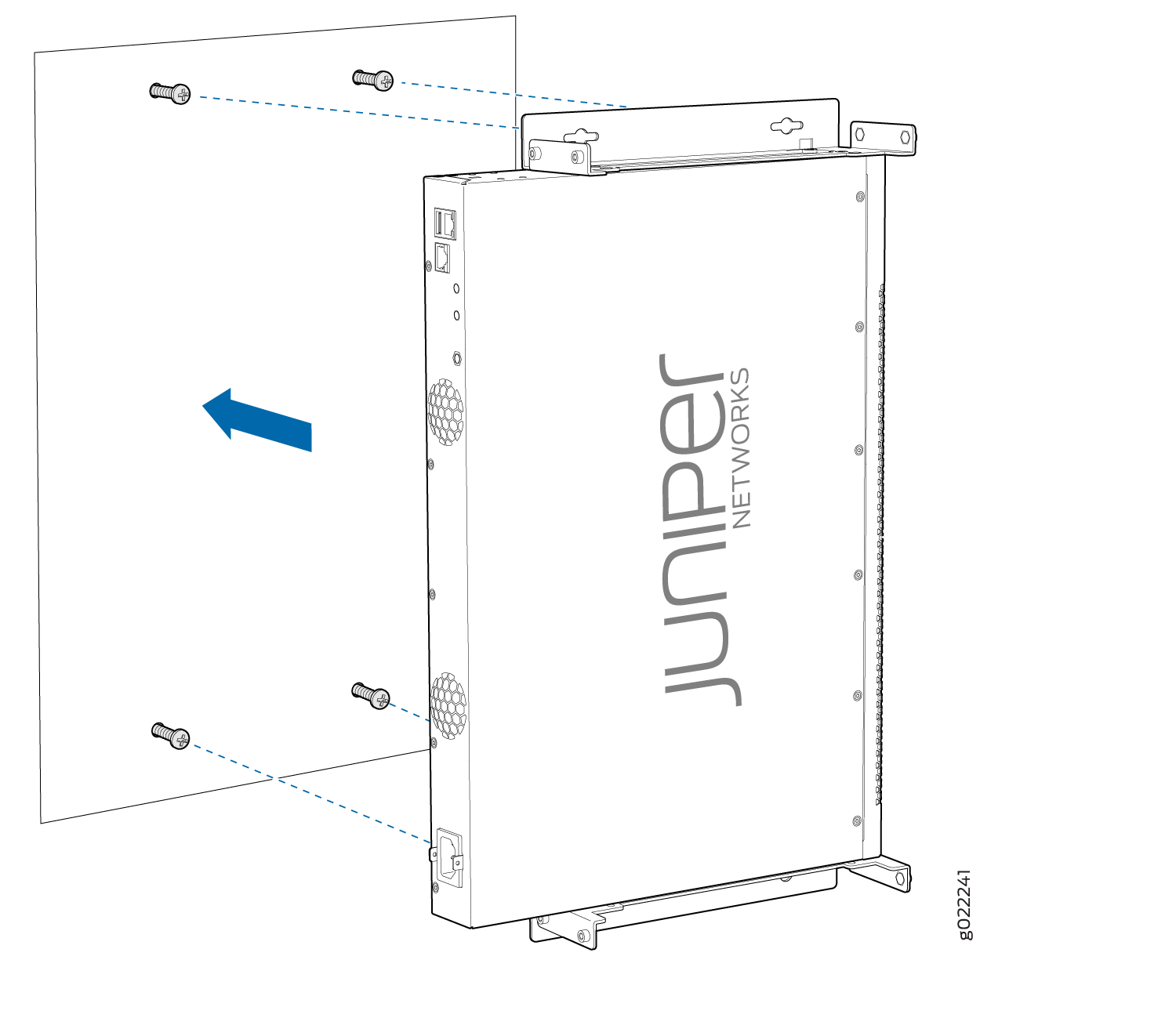 Mounting an EX2300 Switch Except the EX2300-24MP and EX2300-48MP Models and the EX2300-C Switch on a Wall