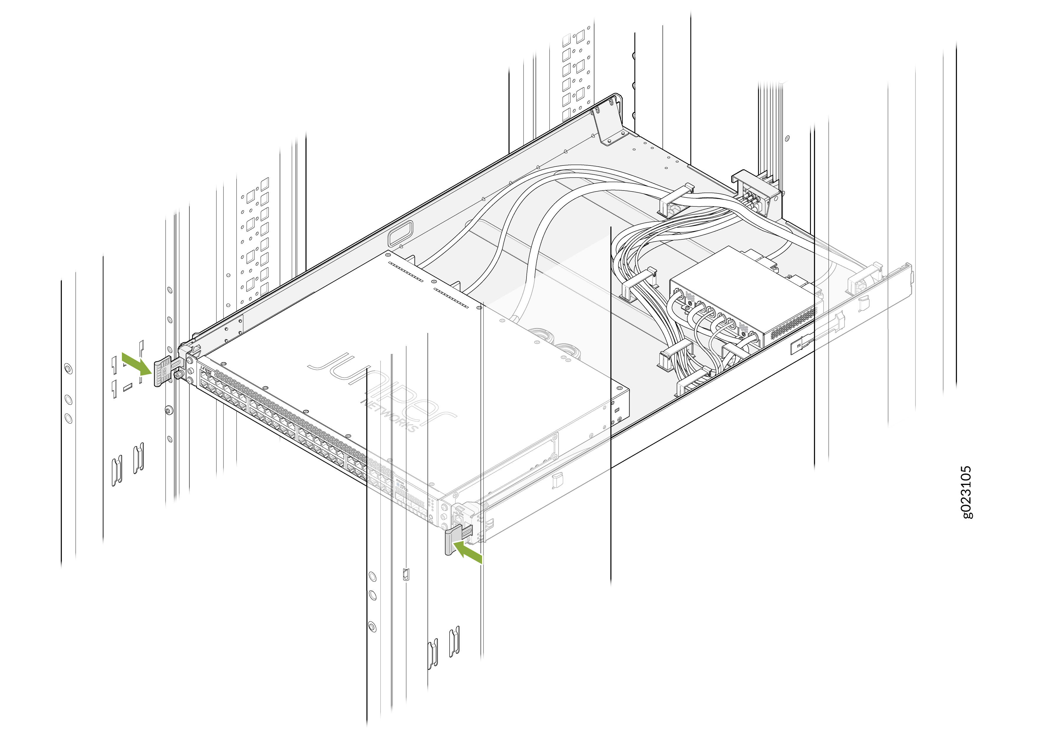 Locate the Latch Locking Tabs