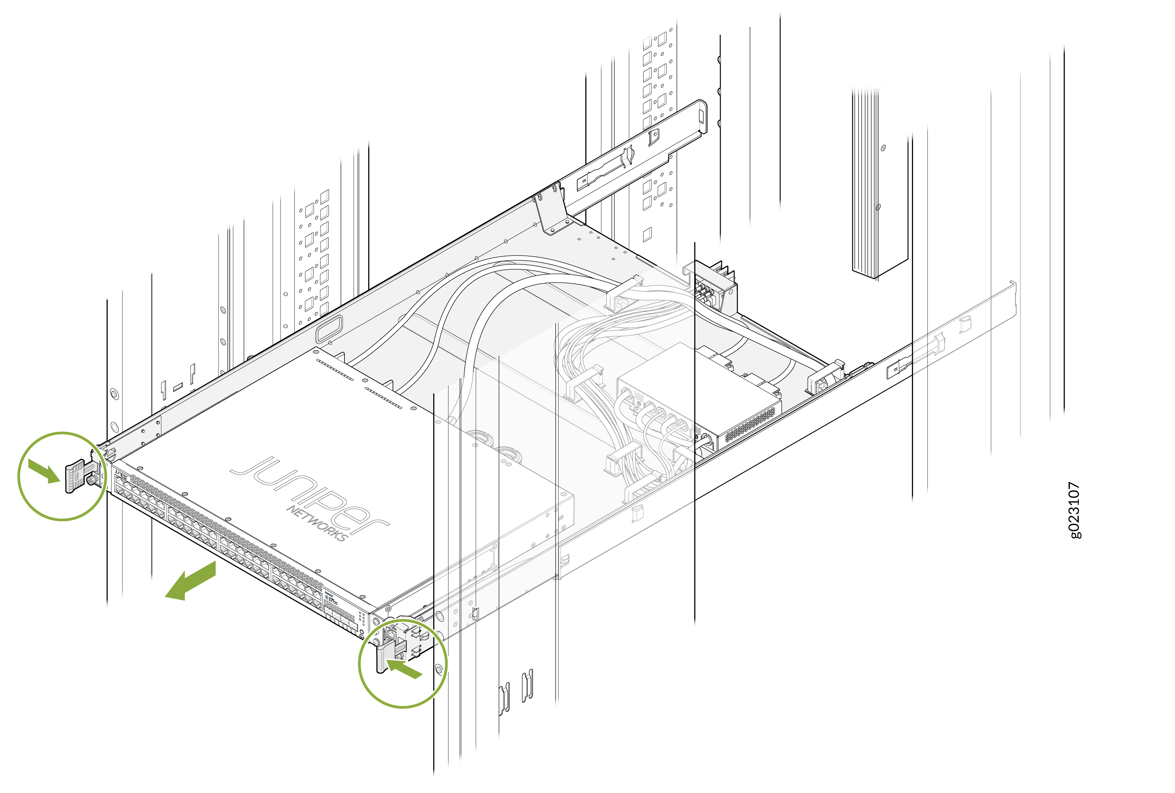 Slide the Switch-Tray Assembly Out