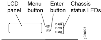 LCD Panel in an EX3200, EX4200, EX4500, EX4550, or EX8200 Switch