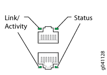 LEDs on the RJ-45 Network Ports