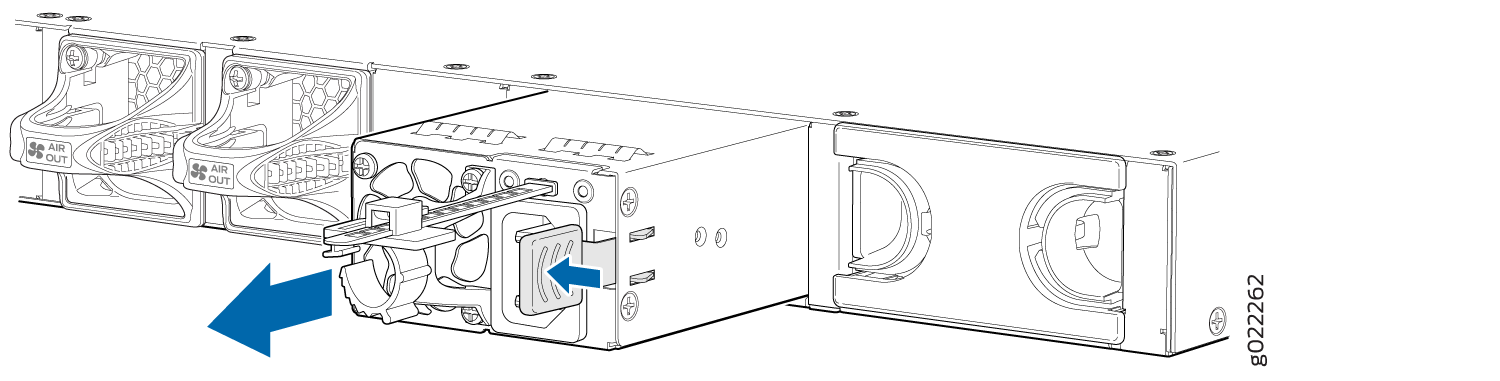 Removing an AC Power Supply from an EX3400 Switch